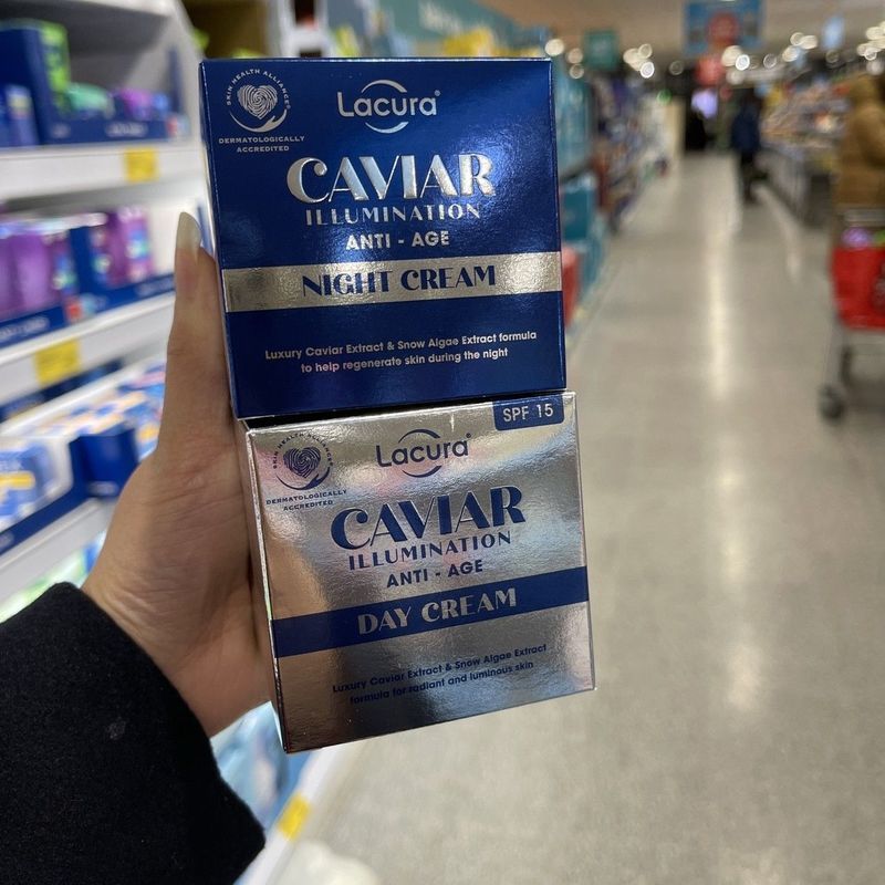 British ALDI LaLDI Lacura CAVIAR Cream CAVIAR Day Cream 50ML+Night Cream 50ml8-9m