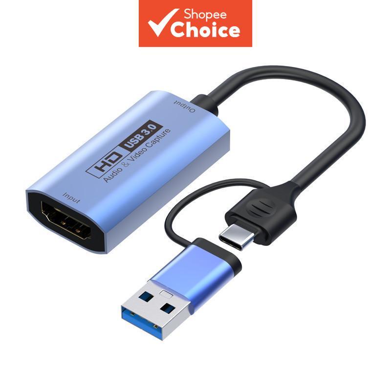 การ์ดจับภาพวิดีโอ USB 4K 3.0 Type-C 1080P 60Hz Grabber สําหรับพีซีโทรศัพท์ระบบวิดีโอเสียง Elite X