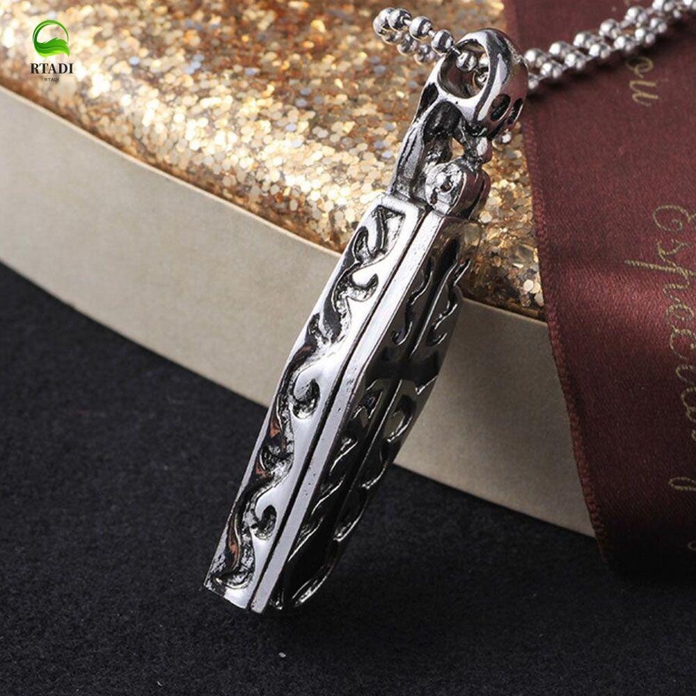 RTADI สร้อยคอ Gothic Coffin Men Steampunk Human Skeleton จี้