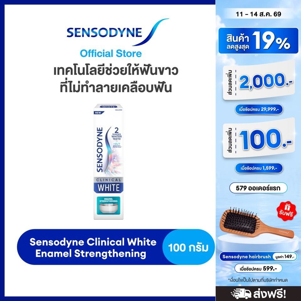 Sensodyne Clinical White Enamel Strenthening, 2 shades white