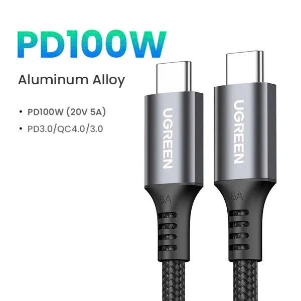 Ugreen Type C 100W สายชาร์จเร็ว Ugreen 70429 US316 ยาว 2M 110W PD 5A สายร่มชูชีพ