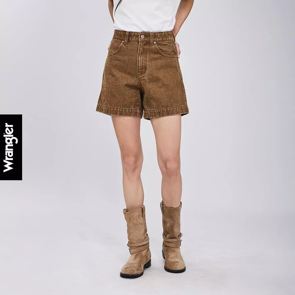 WRANGLER กางเกงยีนส์ขาสั้นผู้หญิง คอลเลคชั่น Beyond Denim รุ่น WR F126WSHON09 - สีเบจ