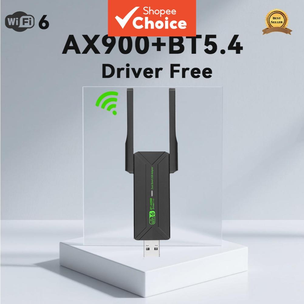 อะแดปเตอร์ USB WiFi 5G พร้อมบลูทูธ การ์ดเครือข่ายไร้สาย 900Mbps แบบดูอัลแบนด์ ไม่ต้องลงไดรฟ์เวอร์ สําหรับแล็ปท็อปและพีซีเกมมิ่ง