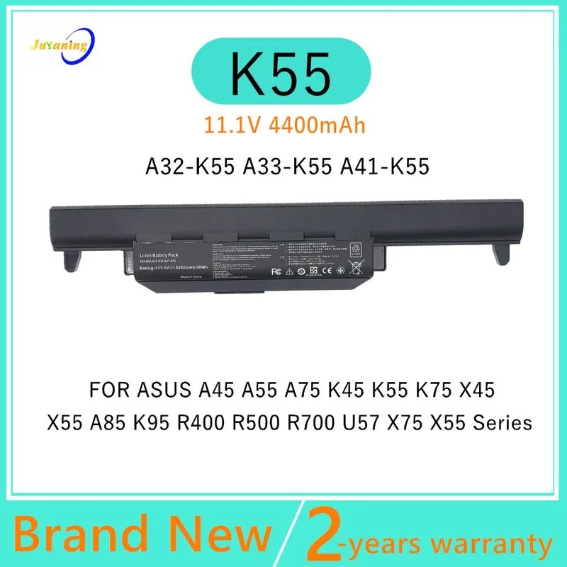 แบตเตอรี่แล็ปท็อปสําหรับ ASUS K55A K55D K55N K55V K75 K75A K75D K75V X45 X45E X55 X55V A85 K95 R400 