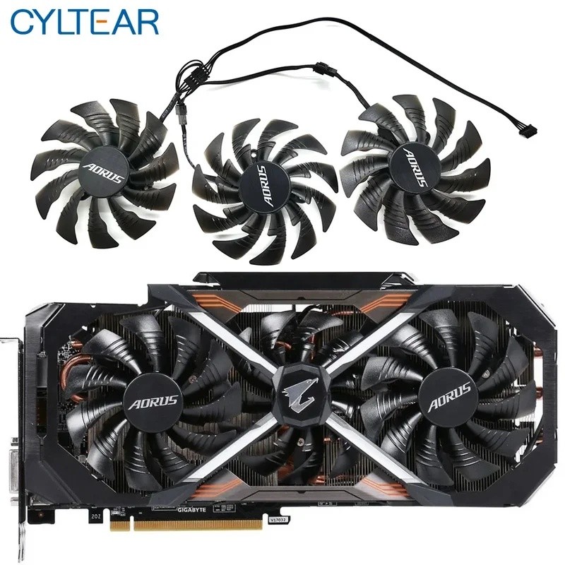 PLD10015B12H 12V 0.55A สําหรับ GIGYTE AORUS GeForce GTX 1070 1080 Ti RTX 2060 1080Ti RTX2060 Xtreme 