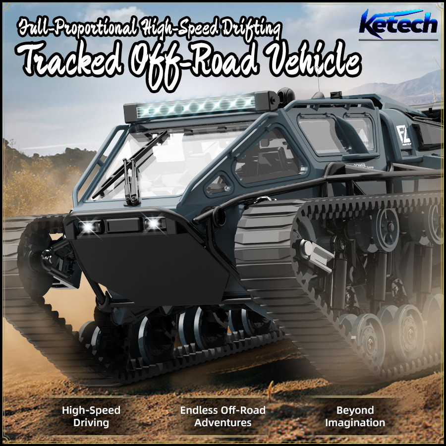 JJRC C8812 2.4GHz Full Proportional RC Tracked Tank ดริฟท์ความเร็วสูง All Terrain Off-Road Buggy พร้