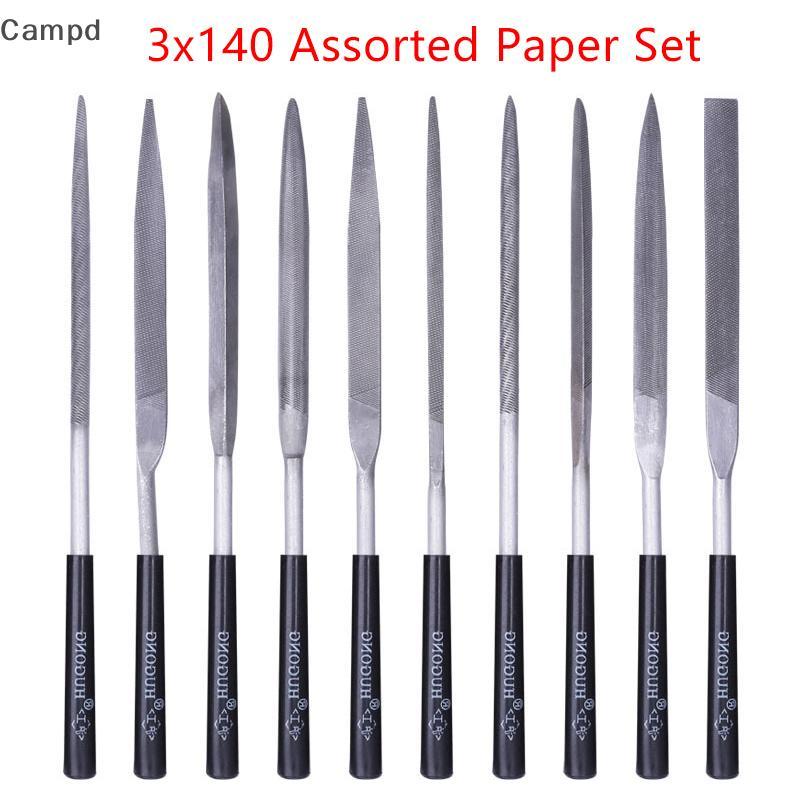 Campd 10 ชิ้น/เซ็ตโลหะเข็มแฟ้มชุดไม้ Rasp โลหะขัดมือแฟ้มเครื่องมือเหล็ก Rasp Needl Filing (TH)