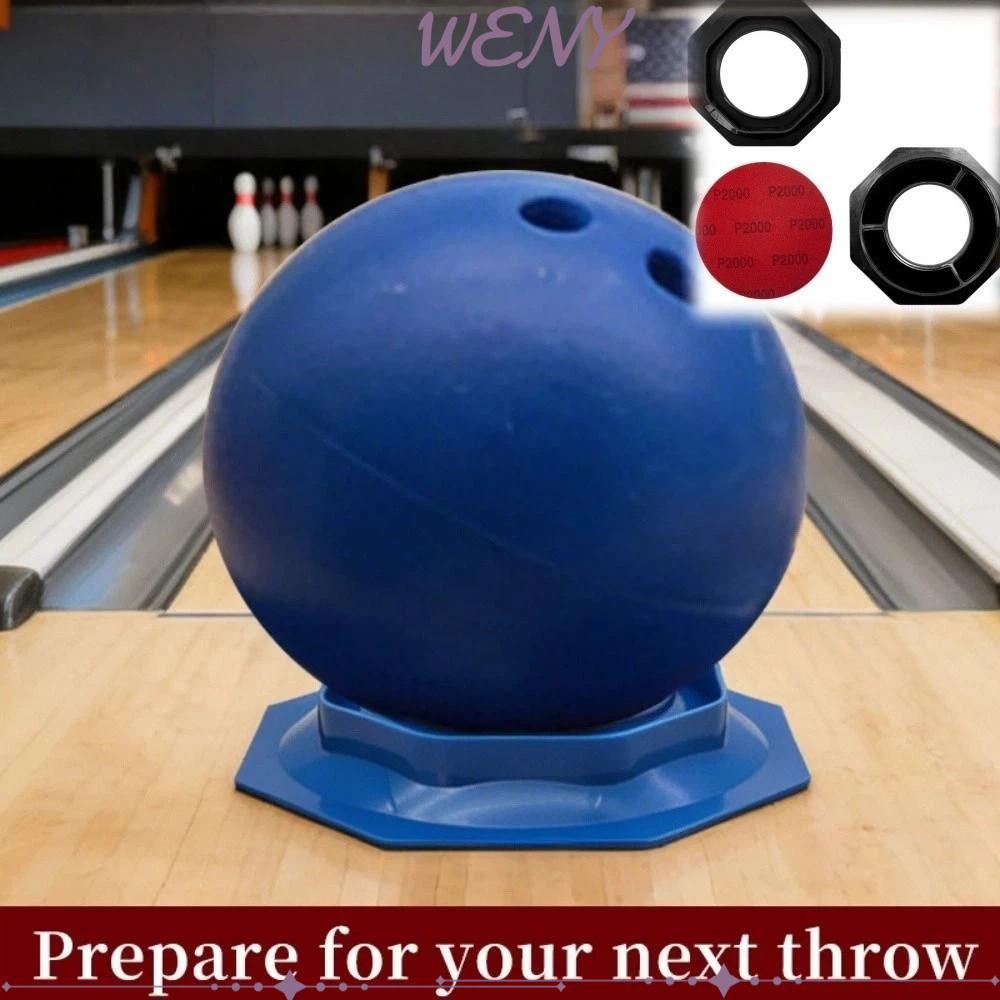 WENY Bowling Ball Holder, 2-in-1 Non-Slip Bowling Ball Siding Pad Holder, Professional Reusable Univ