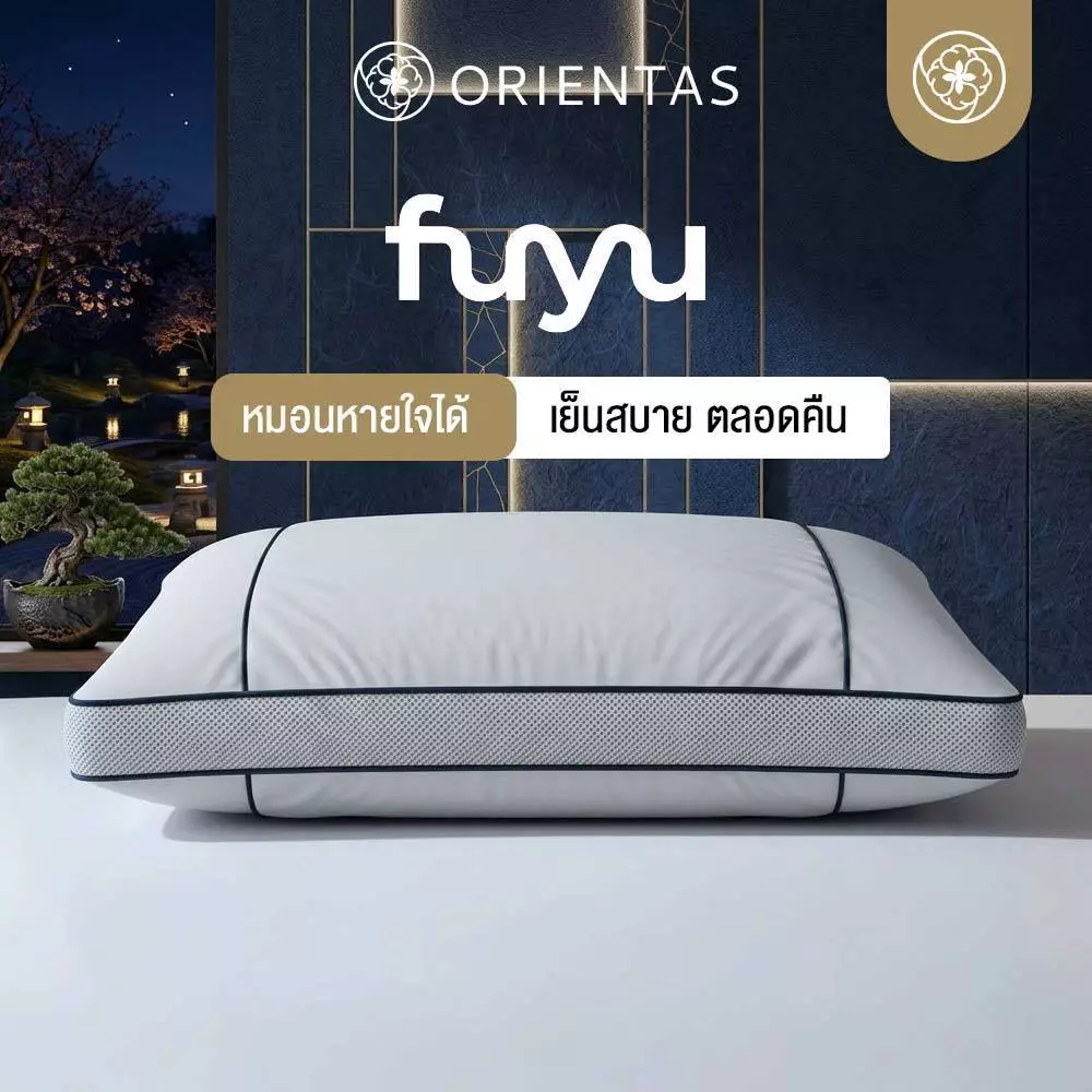 Orientas Fuyu หมอนหายใจได้ พร้อมฟีเจอร์ Air Ventilation ระบายอากาศ ผลิตจาก ใยไมโครไฟเบอร์คอมเพล็กซ์