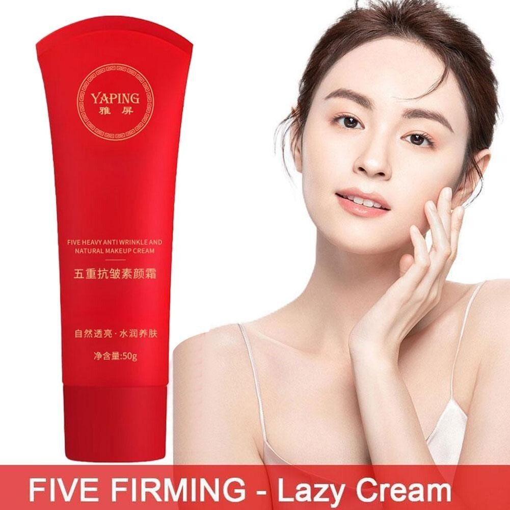 มาเนีย✨☆Lazy Make Up Cream Five-fold Vc Plain Cream Vc Five Lazy Color Even Makeup Fold Hydration Cr