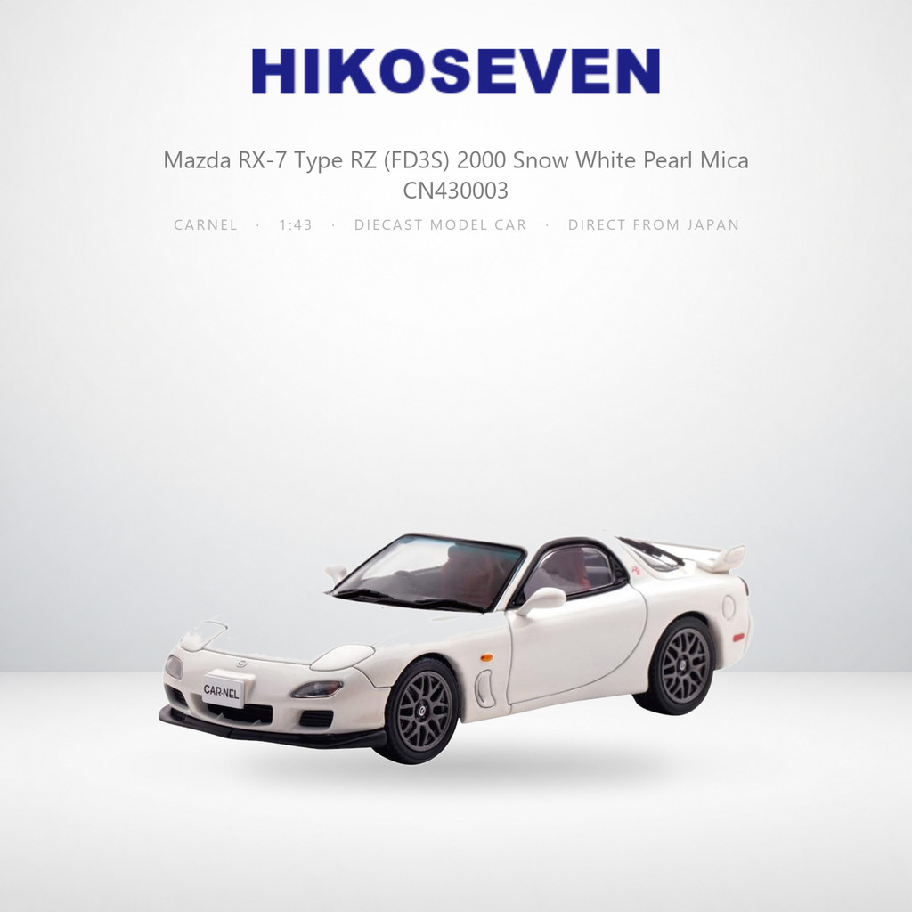 CARNEL 1/43 Mazda RX-7 Type RZ (FD3S) 2000 Snow White Pearl Mica Finished Product CN430003