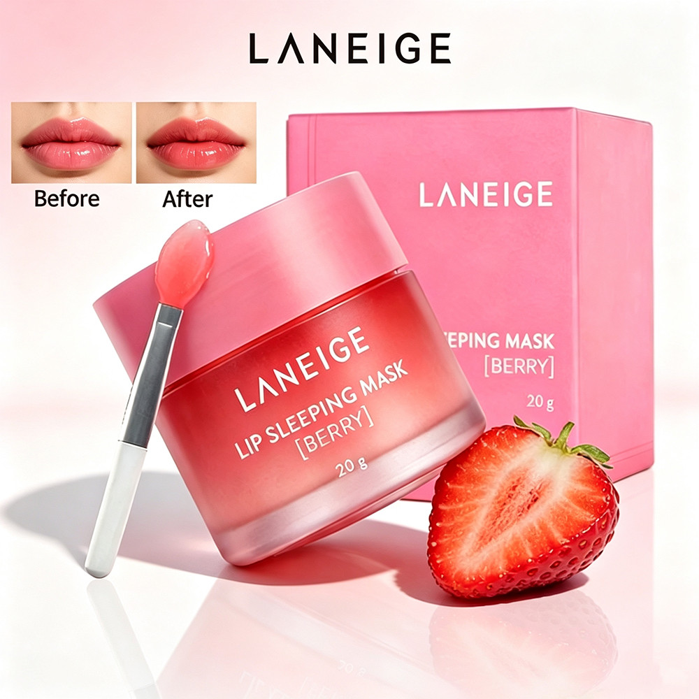LANEIGE Lip Sleeping Mask 20g Berry มาสก์ลิปไนท์ บำรุงล้ำลึกขณะนอนหลับ ฟื้นฟูริมฝีปากแห้งกร้าน ให้ความชุ่มชื้นยาวนาน