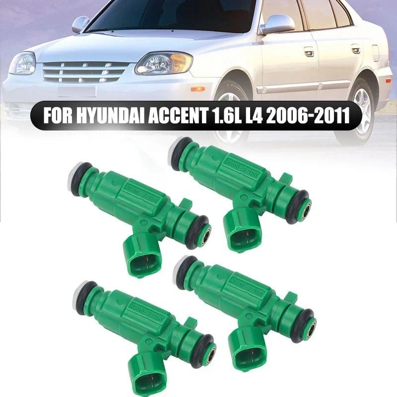 1/4pcs หัวฉีดน้ํามันเชื้อเพลิงสําหรับ Hyundai Accent 1.6L L4 Tucson 2.7L V6 SantaFe 2.7L/3.5L V6 Kia