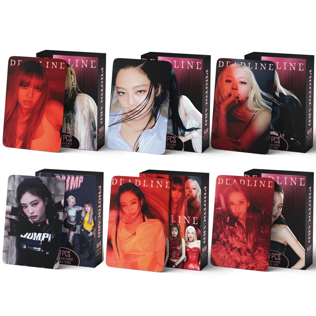 2026 New Style Pink Ink Master Link JENNIE ROSE JISOO LISA Photocard Sticker