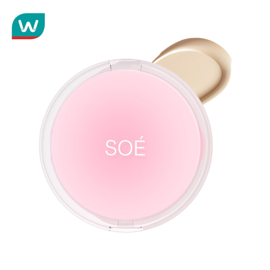 SOE โซเอ้ สเตย์ ล็อก แอร์ แมตต์ คุชชั่น SPF42 PA+++ 15ก. 02 มีเดียม เนเชอรัล