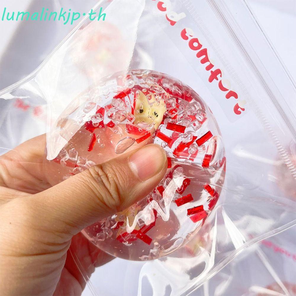 LUMALINKJP Squishy Fidget Ball, Slow Rising Cute Clear Maltose Squishy, Creative Finger Relax Handma