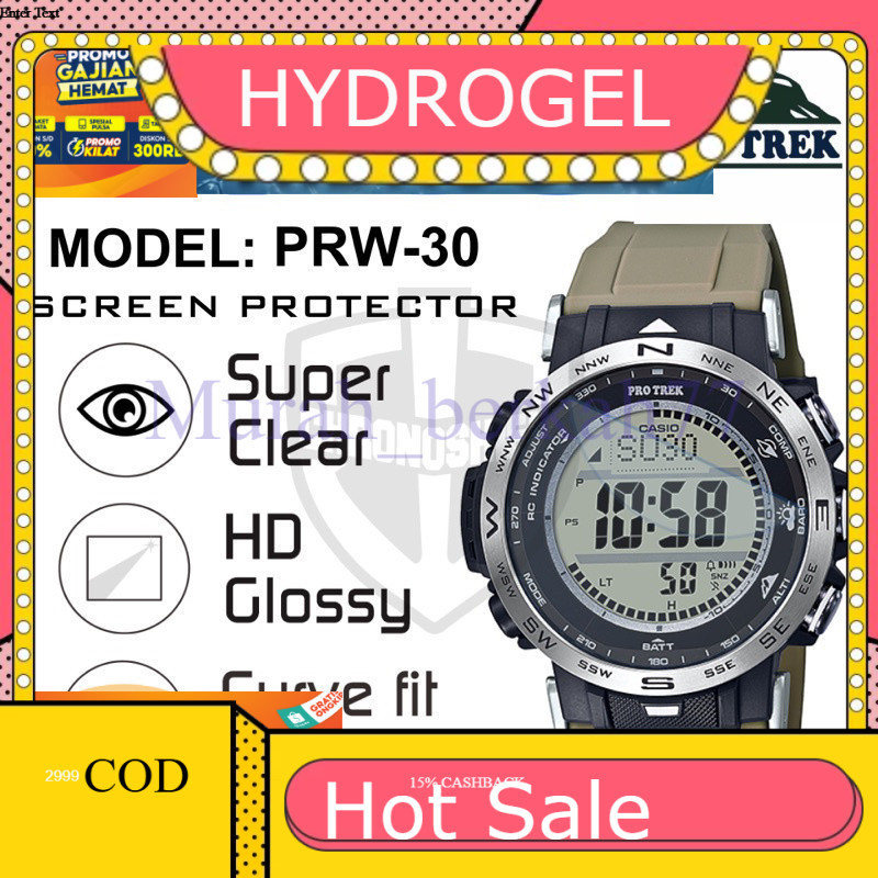 HYDROGEL นาฬิกาป้องกันรอยขีดข่วน Casio PROTREK PRW 30 PRW30 PRW31 PRW35 ไฮโดรเจล