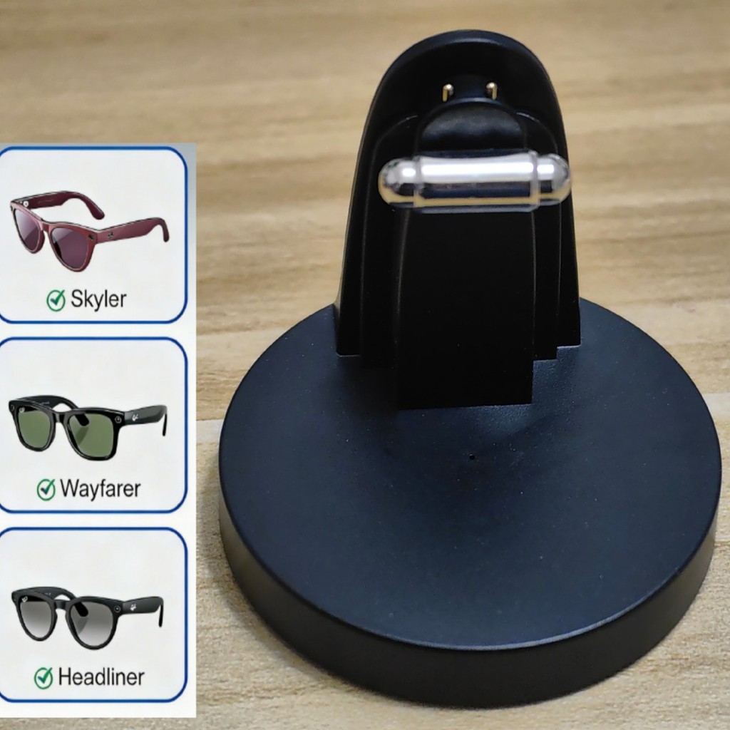 เหมาะสําหรับ RayBan Meta Ray-Ban AI แว่นตาแท่นชาร์จ Wayfarer/headliner แท่นชาร์จ