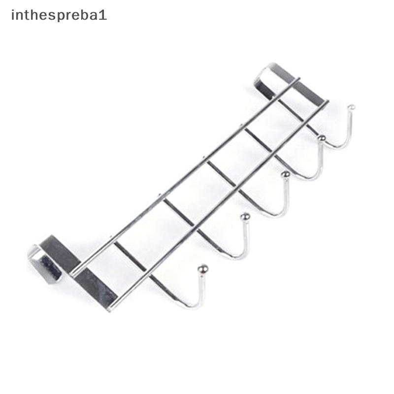 Inthespba1 5-Hooks เสื้อผ้า Coat ผ้าเช็ดตัวแขวน Ra Holder ชั้นวาง Over ประตูบ้านห้องน้ําครัวหมวก Org