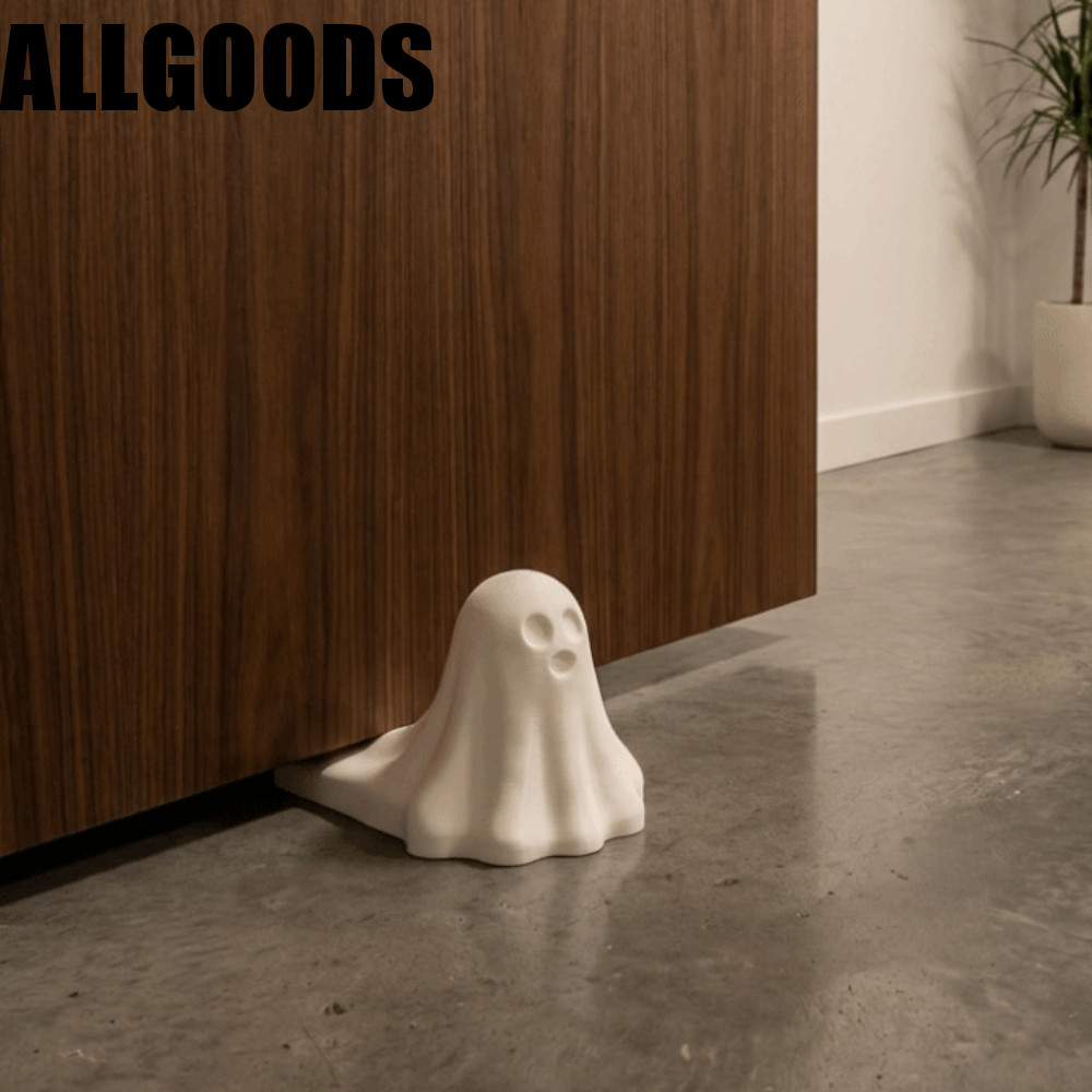 ALLGOODS ฮาโลวีน Ghost ประตู Stopper, 3D พิมพ์สไตล์โกธิคภายใต้ประตู Stopper, น่ารักลื่นพลาสติก Anti-collision ประตู Wedge ตกแต่งฮาโลวีน