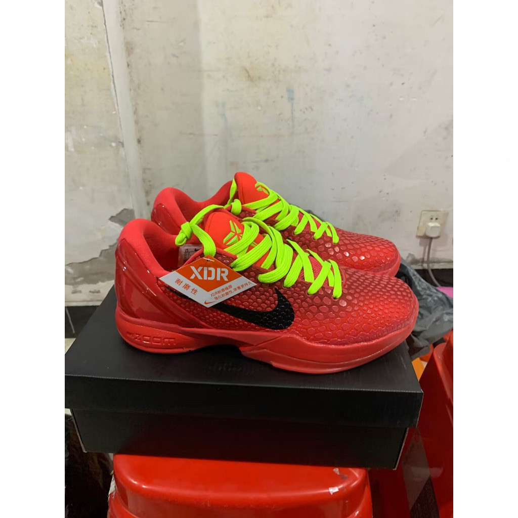 2024 คุณภาพสูง Kobe 6 Protro Reverse Grinch FV4291-600 รองเท้าบาสเก็ตบอล 889T