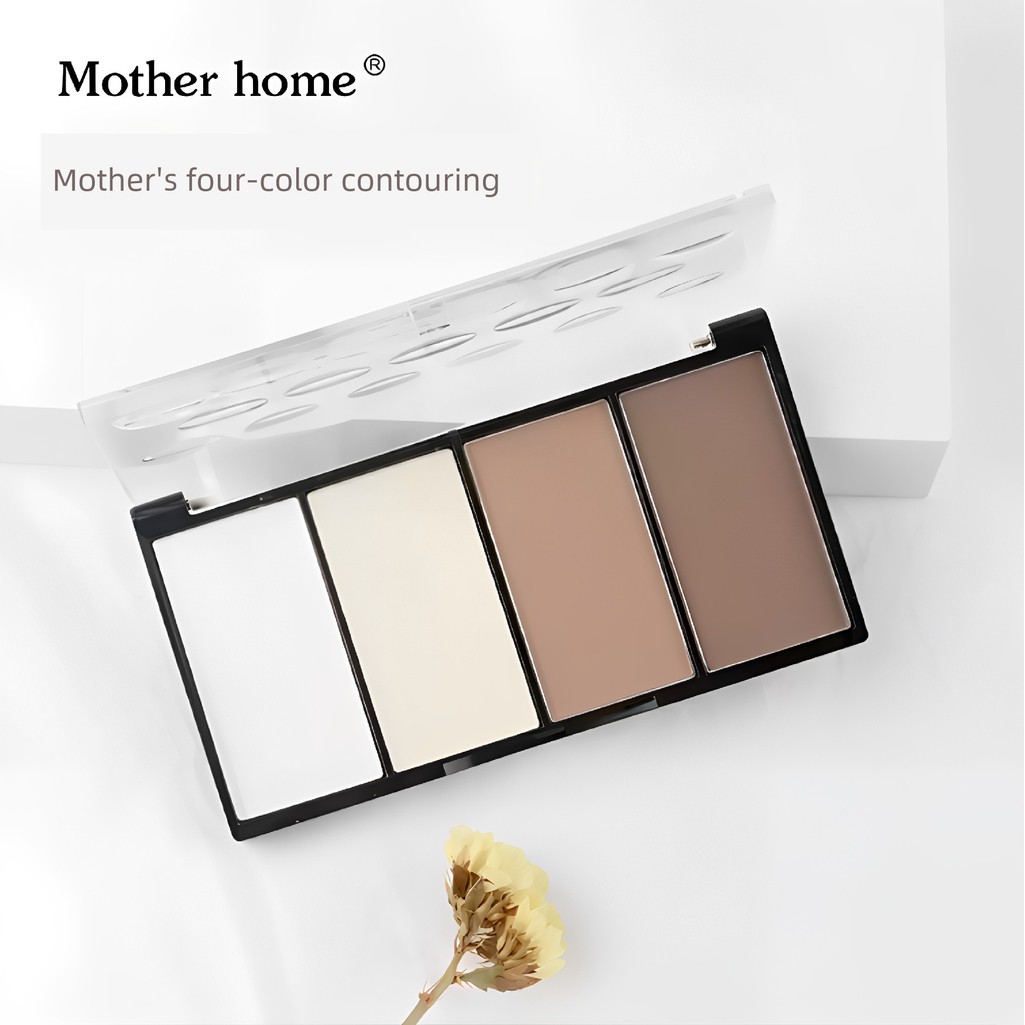 contour คอนทัวร์ Mothers Home Four-Color Contouring Plate Powder Matte Makeup Artist Nose Shadow Whi