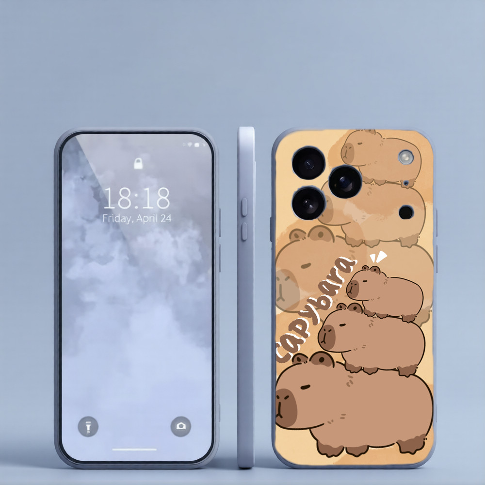 ซ้อนสาม Capybara Jun เคสโทรศัพท์เหมาะสําหรับ OPPO Reno 16Pro 15Pro 15 14 13Pro 13 11Pro 10Pro + 8T 8