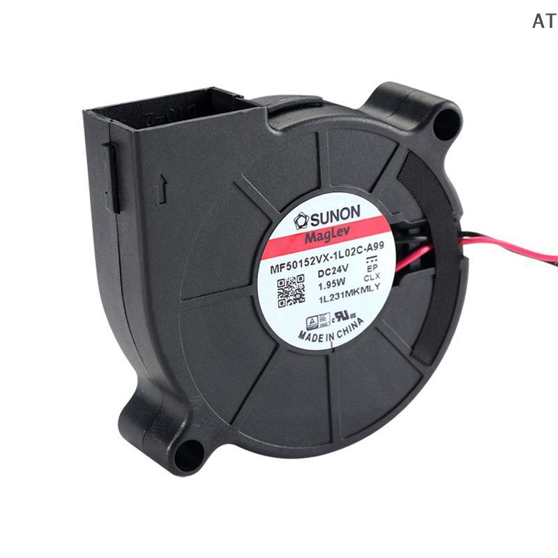 [AT] Sunon 3D เครื่องพิมพ์พัดลม 5015 24V 0.41A พัดลมแบริ่งคู่แรงเหวี่ยง DC Cooling Turbo พัดลม 5015S