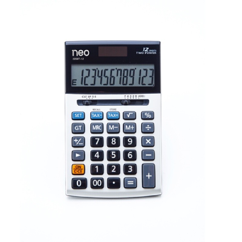 NEO เครื่องคิดเลข 12 หลัก 2206T-12 สีเทา