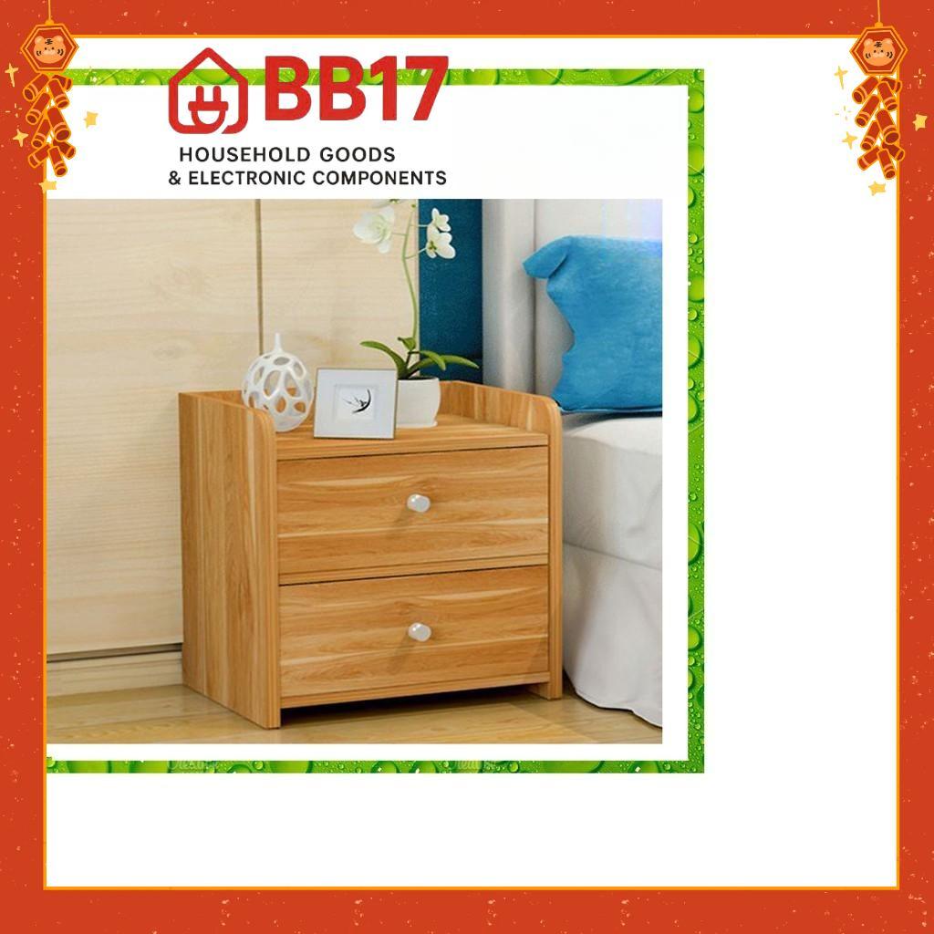 [FS] WOODEN BEDHEAD CABINET SHELF - TYPE 2 DRAWER CABINET ประตู