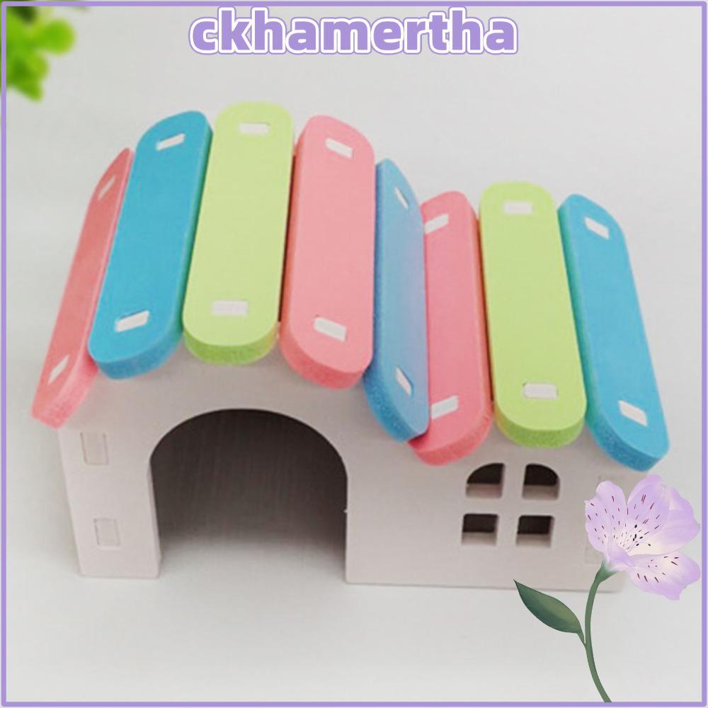 CKHAMPH Hamster House Hideout, PVC กันน้ําสัตว์เล็ก Hideout, ยากทนทาน Breathable Hamster Nest House 