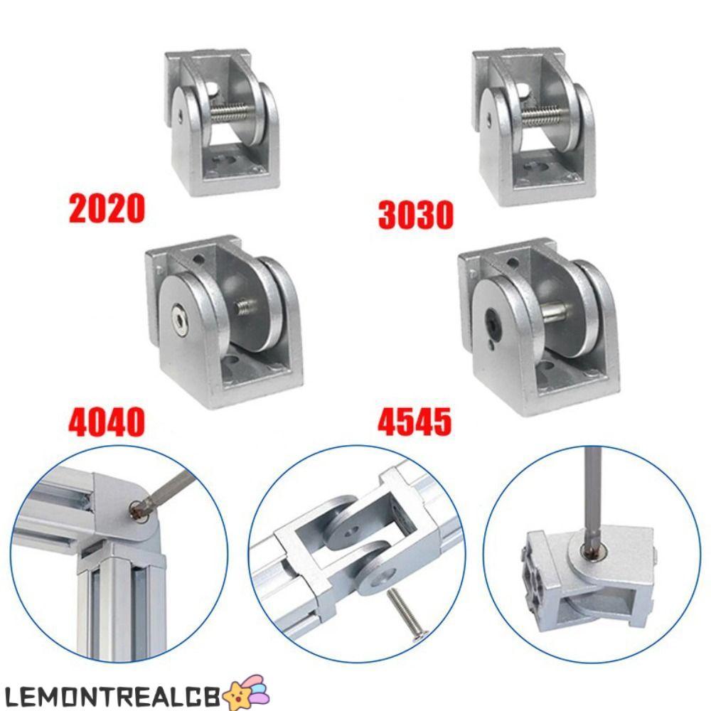 LEMONTREALCB บานพับเชื่อมต่อ, สังกะสีอัลลอยด์ปรับบานพับ Pivot Joint Connector, อลูมิเนียมโปรไฟล์ฐานเ