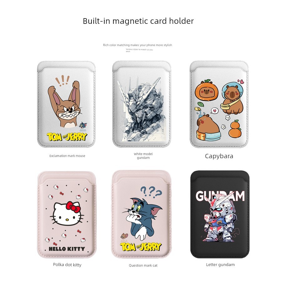 magnetic card holder wallet magsafe wallet Mori Cool Magnetic Apple กันดั้มการ์ตูน