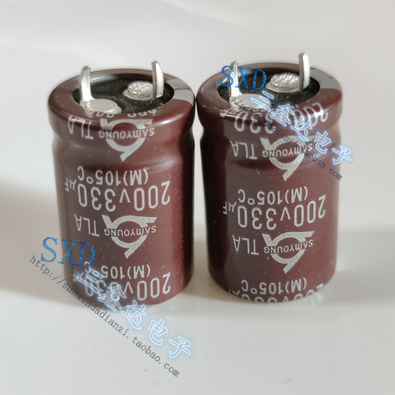 200V330UF 330UF200V ยี่ห้อใหม่ Sanying Power Filter Electrolytic Capacitor 20 * 30