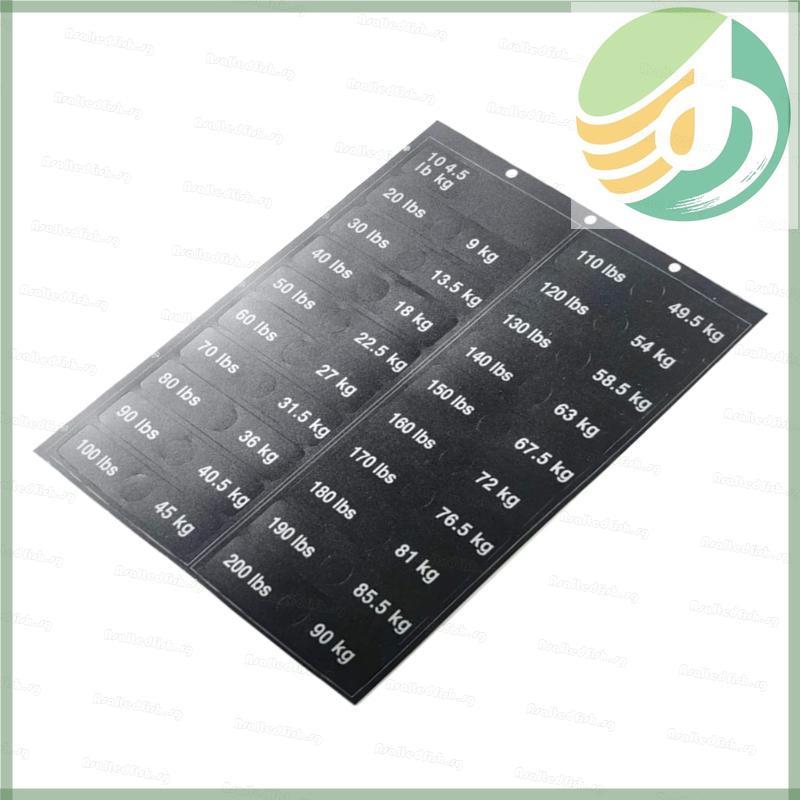 Yo3 As Weight Sticker Labels 4 5kg ถึง 90kg Weight Stack Labels Gym Weight Sticker