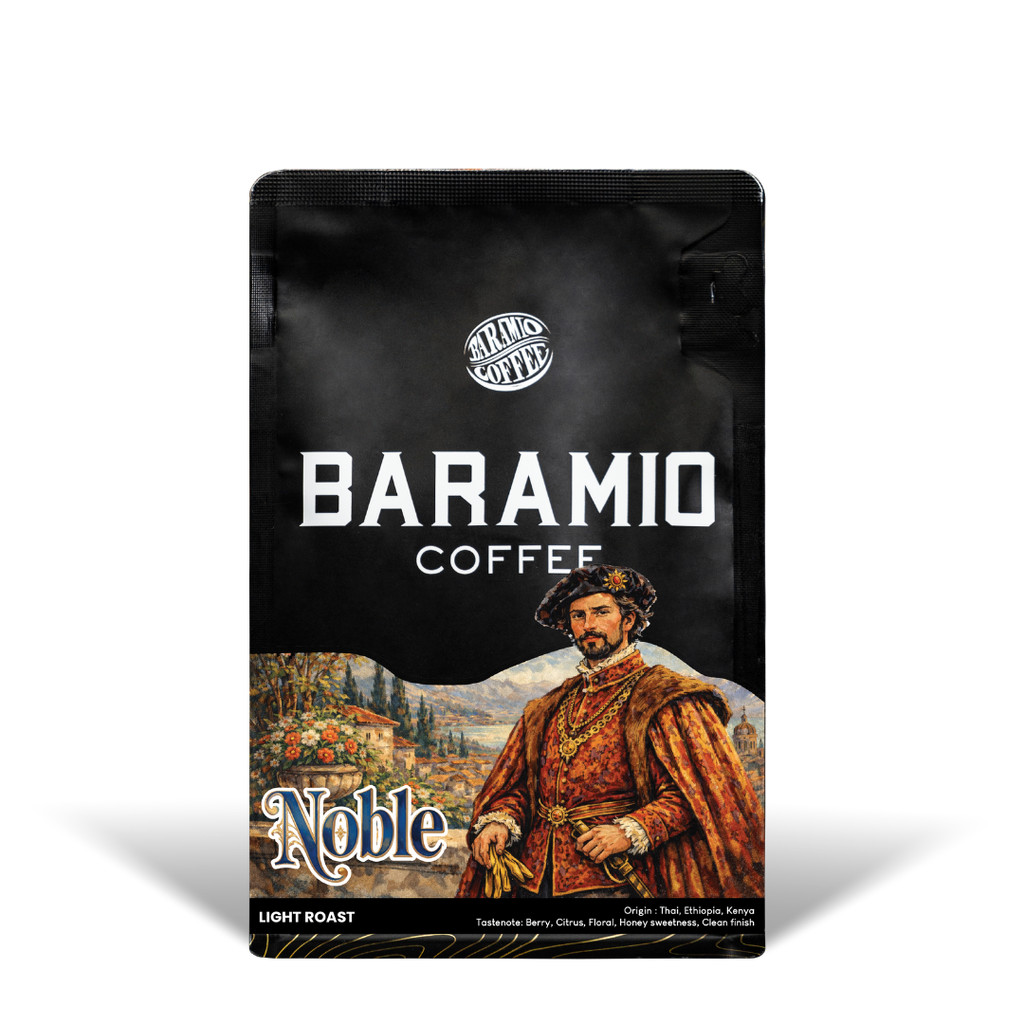 Baramio Coffee Beans Noble -Light Roast 250 g. (เมล็ดกาแฟคั่วอ่อน) Arabica 100 % (05-9742)