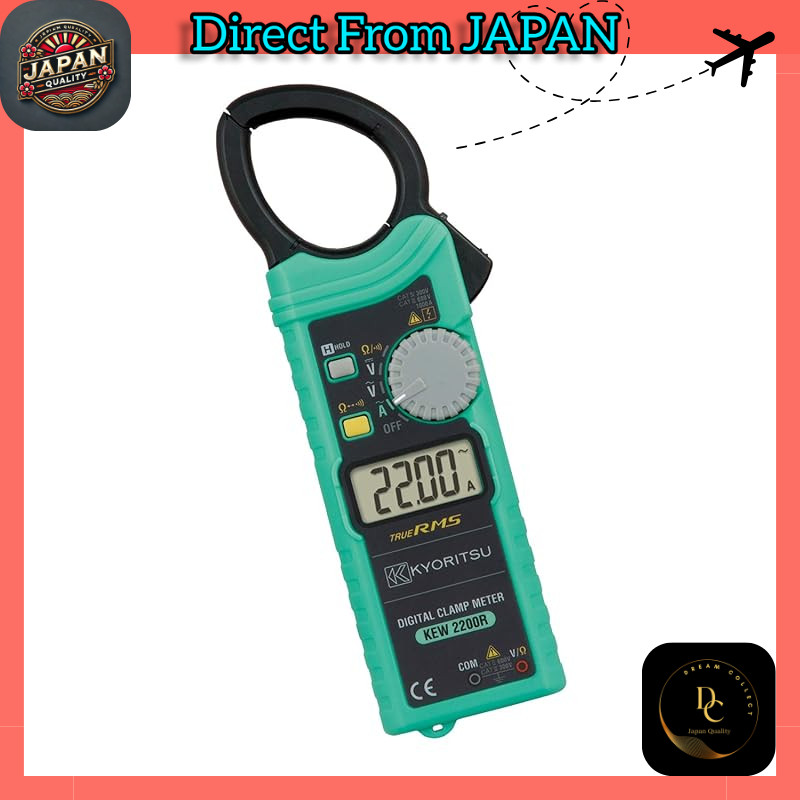 Kyoritsu Electrical Instruments (KYORITSU) Clamp Meter for AC Current Measurement — True RMS Type (N