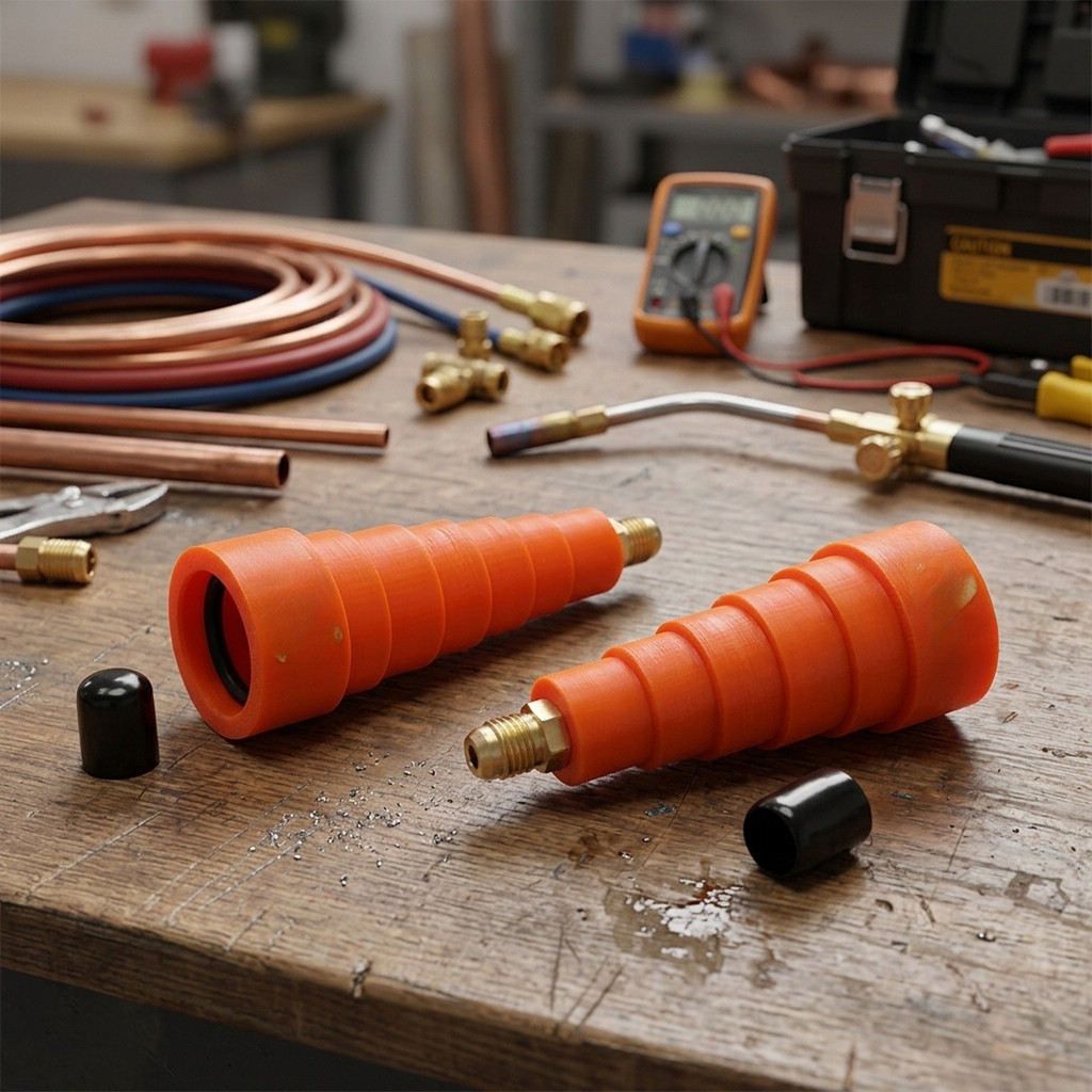 Low Pressure Nitrogen Purge Boot Orange 1/4in Connection for HVAC System Brazing
