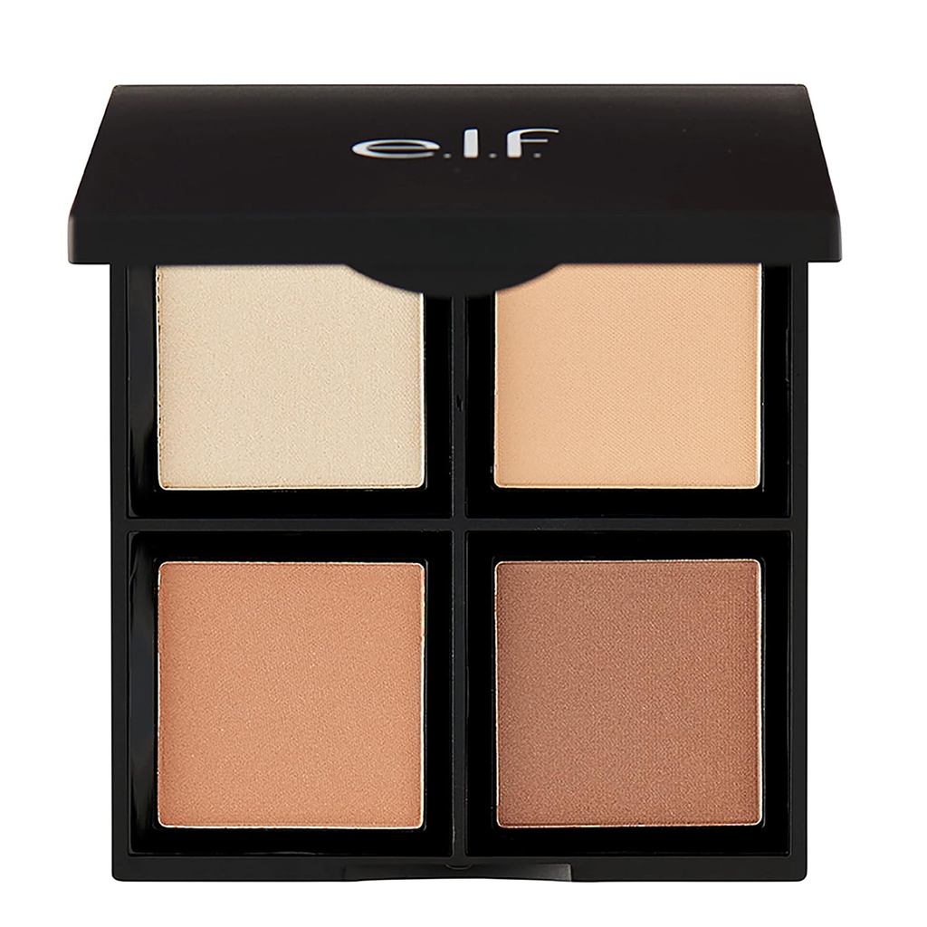 Elf พาเลทแต่งหน้าคอนทัวร์ 4 สีสามารถปรับแต่งได้ง่ายต่อการทาแรเงาเงาสดใสสีอ่อน/สีกลางอุดมไปด้วยวิตามิ