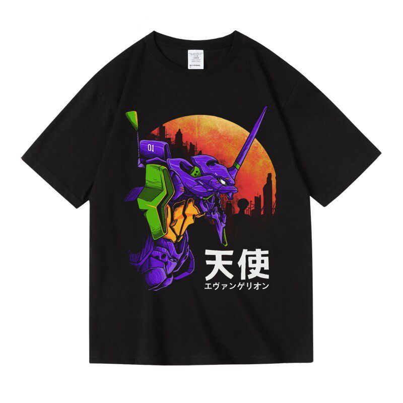 Neon Genesis Evangelion Anime Eva - 01 Graphic Printed T-shirt Men's and Women's T-shirt Men's Top S