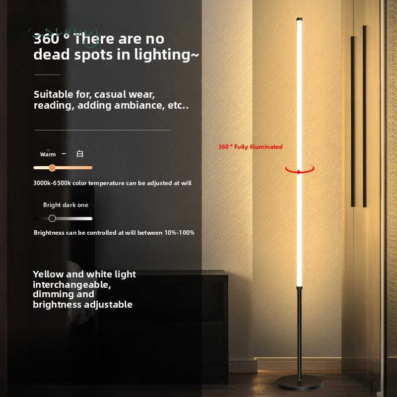 Floor Lamp Simple Nordic LED Living Room Bedroom Standing Bedside Lamp Corner Floor Table Lamp Nursi