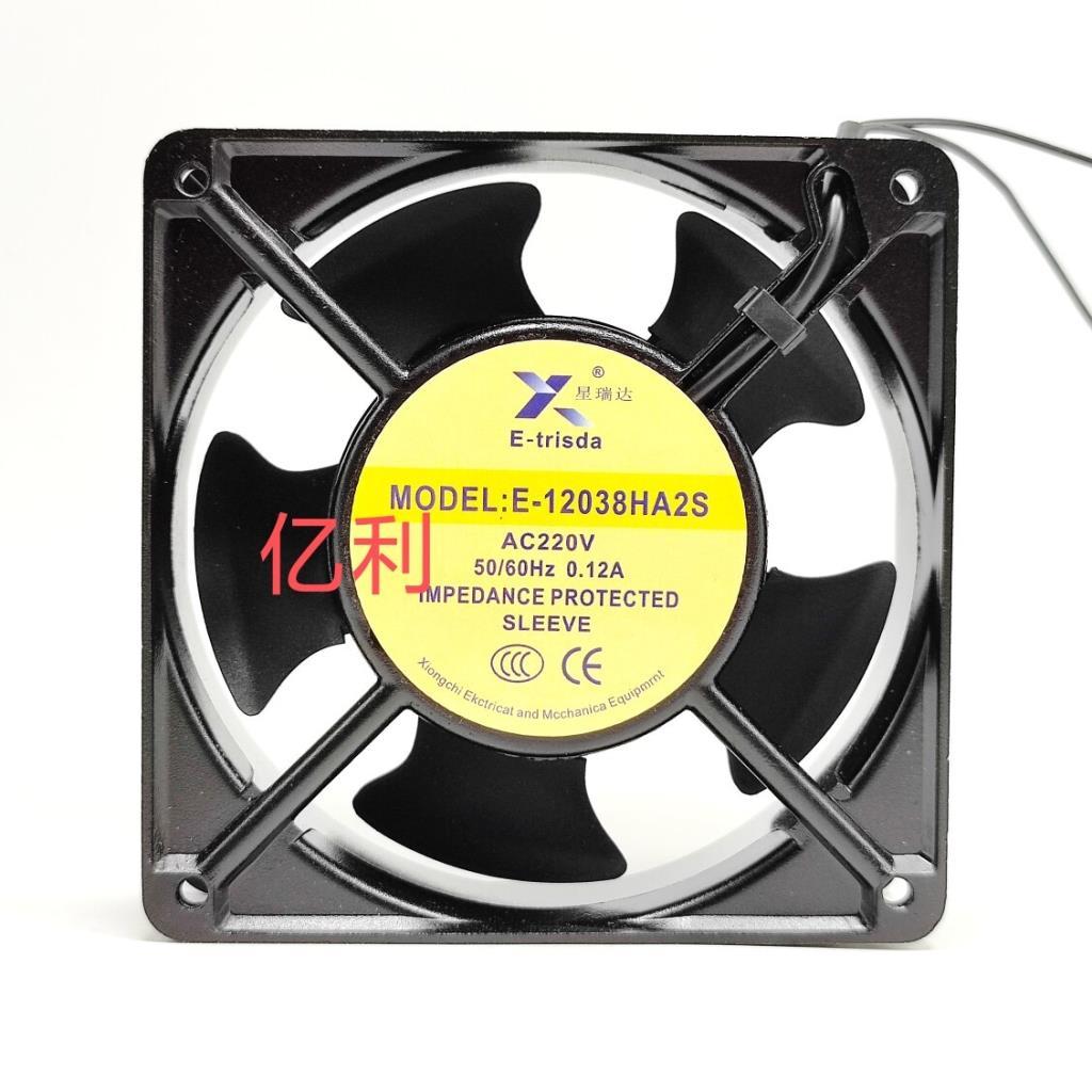 E-trisda E-1238HA2S 220V 0.12A 12038 พัดลมแกน 12 ซม
