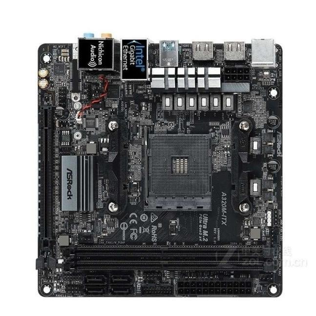 [มือสอง] ASRock A320M-ITX 17 * 17 เมนบอร์ดรองรับ M.2 Dual HDMI mini เมนบอร์ด mini R5-5600G
