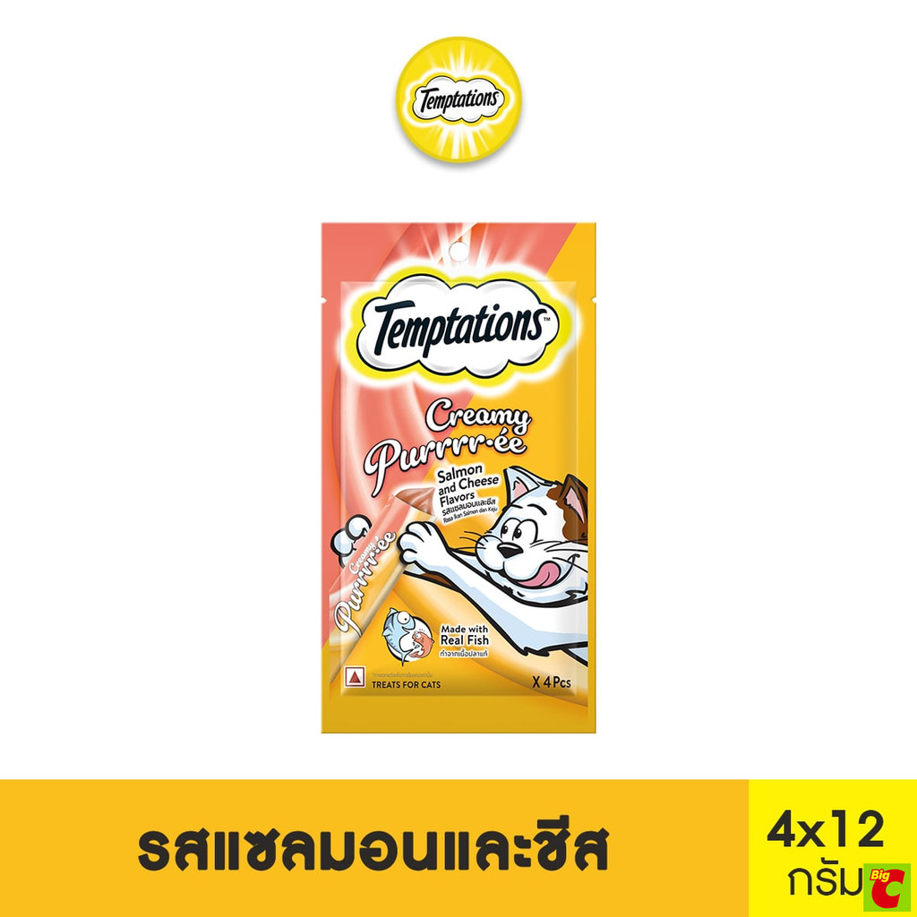 Temptations حلوى قطط كريمية سلمون وجبن 48 غ — صورة 3