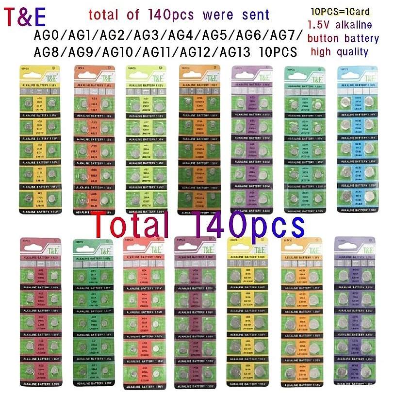 【QJ】10pcs AG0 AG1 AG2 AG3 AG4 AG5 AG6 AG7 AG8 AG9 AG10 AG11 AG12 AG13 ปุ่มเซลล์ 1.5V อัลคาไลน์แบตเตอ