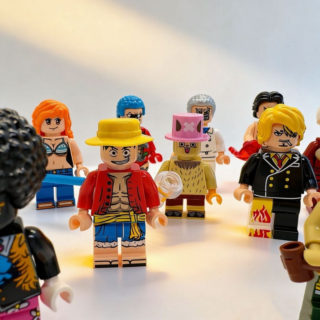 เข้ากันได้กับ Lego One Piece One Piece Luffy Zoro Nami Chopper Frankie ประกอบบล็อกตัวต่อ Minifigure 