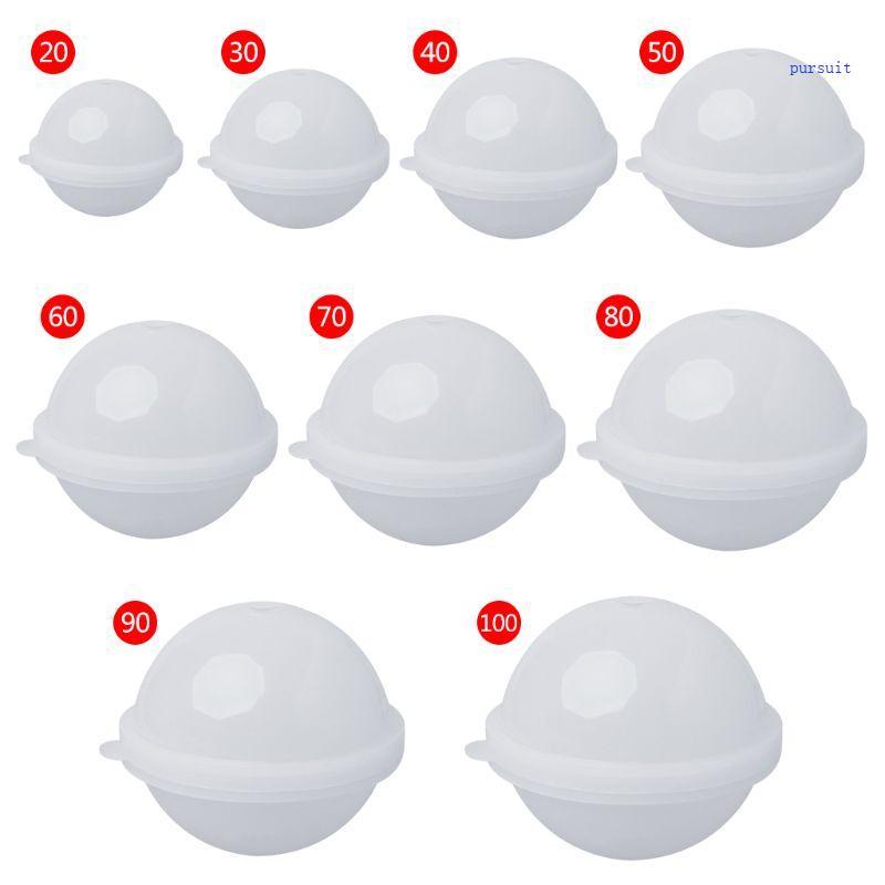 SUIT* Epoxy Homemade Bath Bomb Mold Sphere Round Wax Epoxy Mold Craft