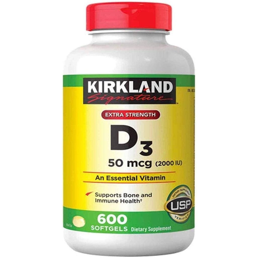 Kirkland Signature Extra Strength D3 50 mcg, 600 ซอฟท์เจล LO0P