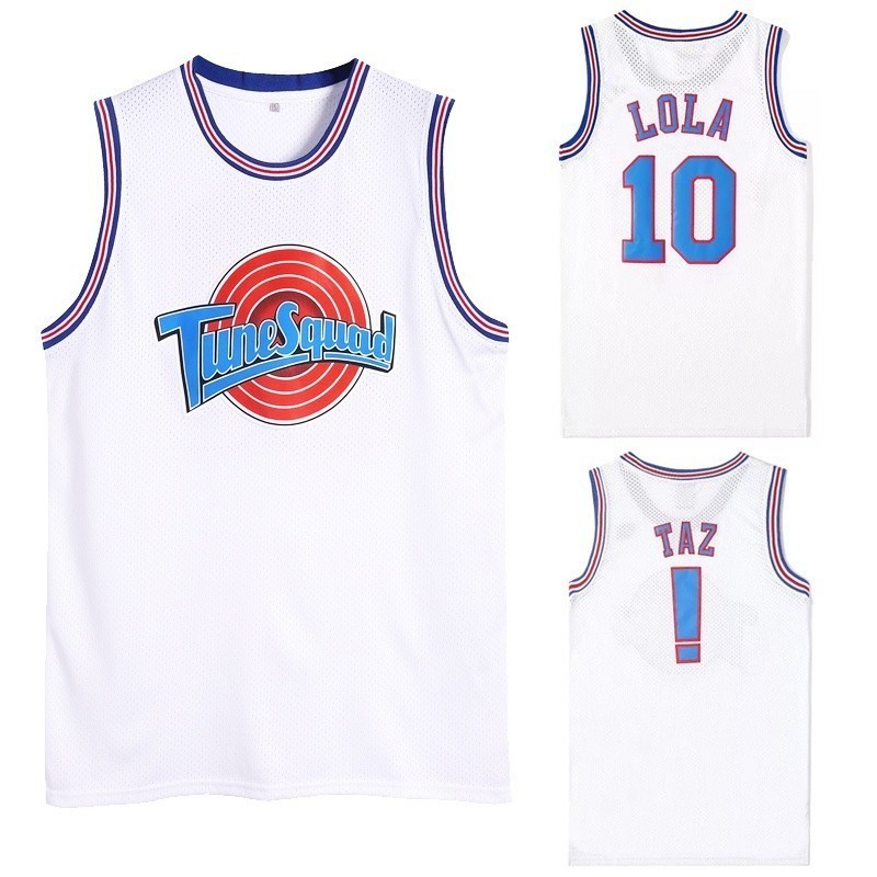 ชุดคอสเพลย์ภาพยนตร์ Space-Jam Tune-Squad #1 BUGS 10 LOLA Bunny ทีมบาสเกตบอล Jersey เย็บจํานวน Tops ช