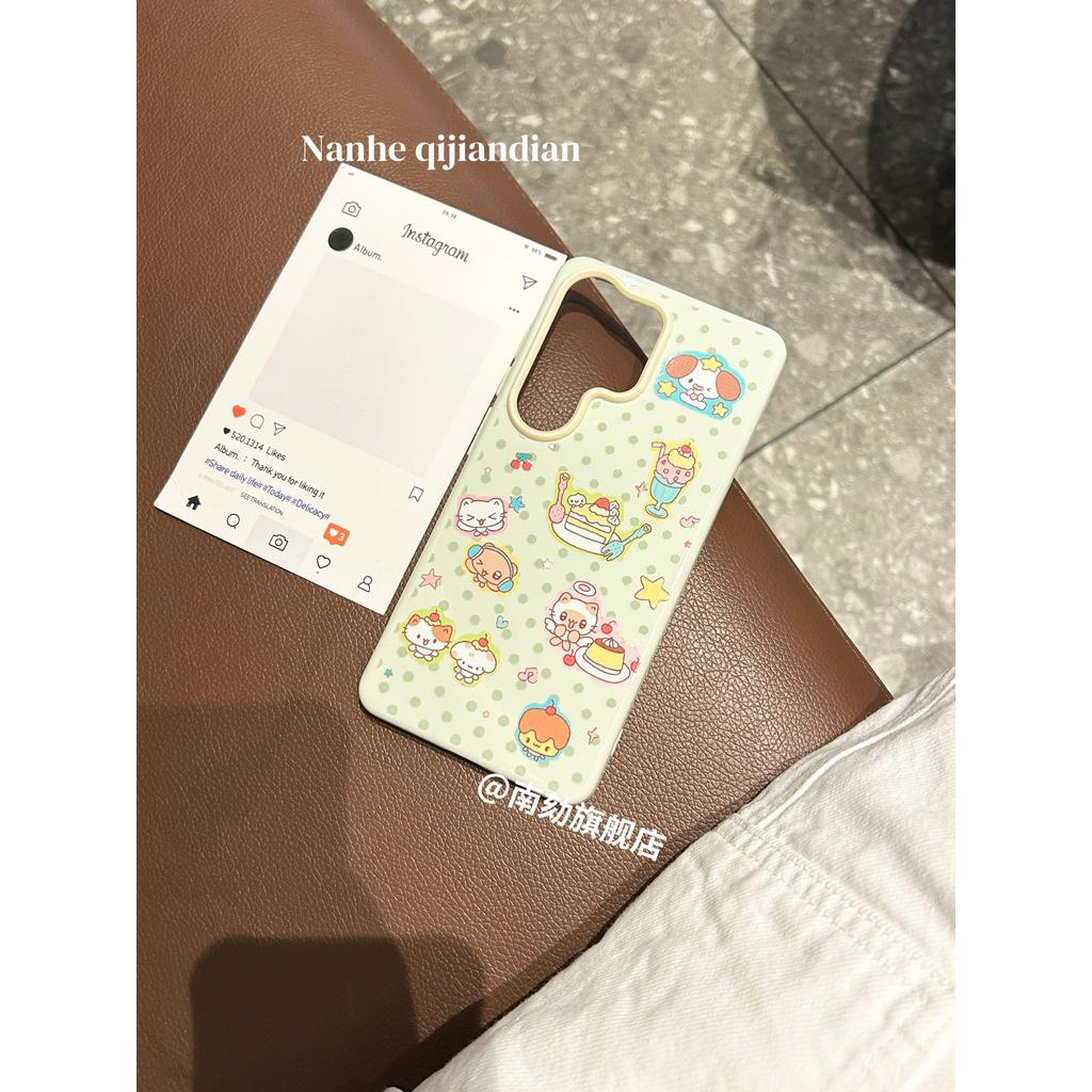 Polka Dot ขนมสัตว์เลี้ยงน่ารัก Samsung S22 S23 S24 S25 S26 FE Ultra เคสโทรศัพท์ S25FE S26FEA55 A35 เ